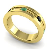 Men's Grooved Bezel Set 6mm Band