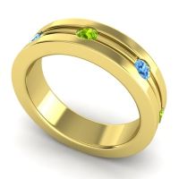 Men's Grooved Bezel Set 6mm Band