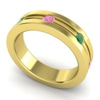 Men's Grooved Bezel Set 6mm Band
