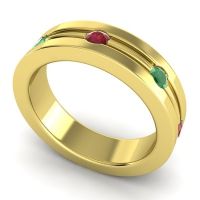 Men's Grooved Bezel Set 6mm Band