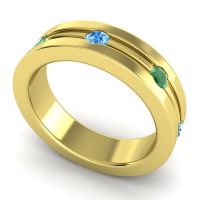 Men's Grooved Bezel Set 6mm Band