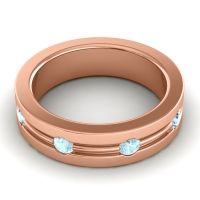 Men's Grooved Bezel Set 6mm Band