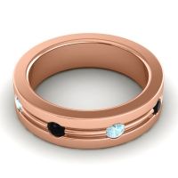 Men's Grooved Bezel Set 6mm Band