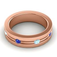 Men's Grooved Bezel Set 6mm Band