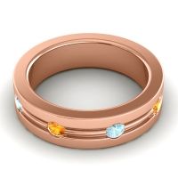 Men's Grooved Bezel Set 6mm Band