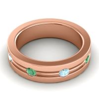 Men's Grooved Bezel Set 6mm Band