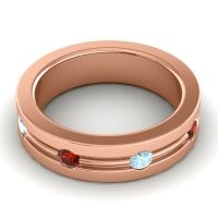 Men's Grooved Bezel Set 6mm Band
