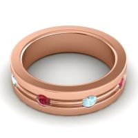 Men's Grooved Bezel Set 6mm Band