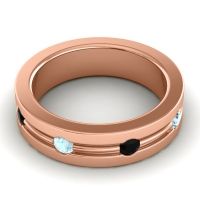 Men's Grooved Bezel Set 6mm Band
