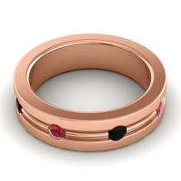 Men's Grooved Bezel Set 6mm Band
