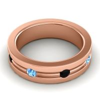 Men's Grooved Bezel Set 6mm Band