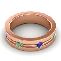 Men's Grooved Bezel Set 6mm Band