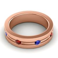 Men's Grooved Bezel Set 6mm Band
