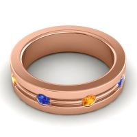 Men's Grooved Bezel Set 6mm Band