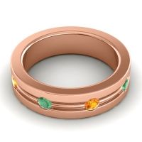 Men's Grooved Bezel Set 6mm Band