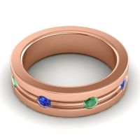 Men's Grooved Bezel Set 6mm Band