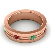 Men's Grooved Bezel Set 6mm Band