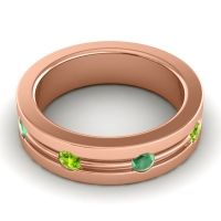 Men's Grooved Bezel Set 6mm Band