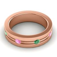 Men's Grooved Bezel Set 6mm Band