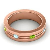 Men's Grooved Bezel Set 6mm Band