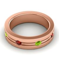 Men's Grooved Bezel Set 6mm Band