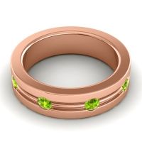 Men's Grooved Bezel Set 6mm Band