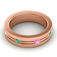 Men's Grooved Bezel Set 6mm Band