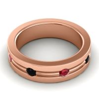 Men's Grooved Bezel Set 6mm Band