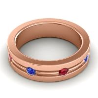 Men's Grooved Bezel Set 6mm Band