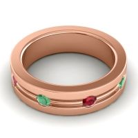 Men's Grooved Bezel Set 6mm Band