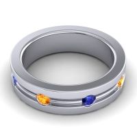 Men's Grooved Bezel Set 6mm Band