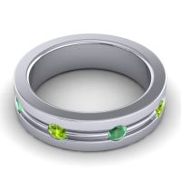 Men's Grooved Bezel Set 6mm Band