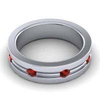 Men's Grooved Bezel Set 6mm Band