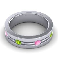 Men's Grooved Bezel Set 6mm Band