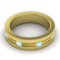 Men's Grooved Bezel Set 6mm Band