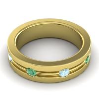 Men's Grooved Bezel Set 6mm Band