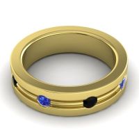 Men's Grooved Bezel Set 6mm Band