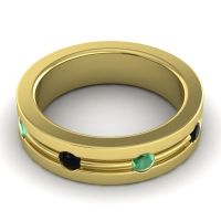 Men's Grooved Bezel Set 6mm Band