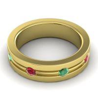 Men's Grooved Bezel Set 6mm Band