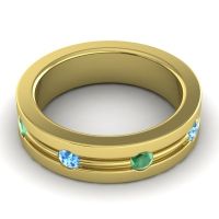 Men's Grooved Bezel Set 6mm Band