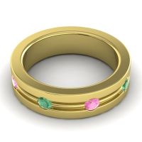 Men's Grooved Bezel Set 6mm Band