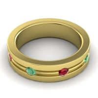 Men's Grooved Bezel Set 6mm Band