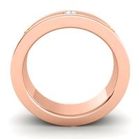 Men's Grooved Bezel Set 6mm Band