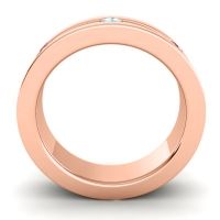 Men's Grooved Bezel Set 6mm Band