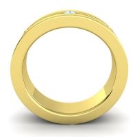 Men's Grooved Bezel Set 6mm Band