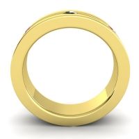 Men's Grooved Bezel Set 6mm Band