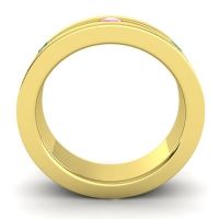 Men's Grooved Bezel Set 6mm Band