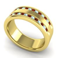Men's Double Edged Channel 8mm Band