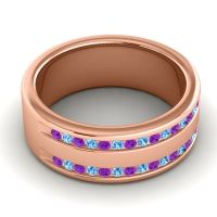 Men's Double Edged Channel 8mm Band