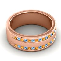 Men's Double Edged Channel 8mm Band